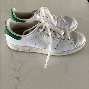 Adidas  Stan Smith White and Green Sneakers